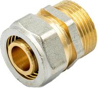 Raccord à bague de serrage pour tube multicouche aluminium, raccord de serrage PEX, transition avec filetage mâle, 16x1/2"
