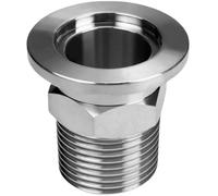 Raccord à bride, Chaleur et érosion - Adaptateur sous vide SS KF/NW vers NPT mâle, 2 pièces, plusieurs tailles(1 in KF-25)