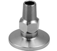 Raccord à bride, Chaleur et érosion - Adaptateur sous vide SS KF/NW vers NPT mâle, 2 pièces, plusieurs tailles(1 in KF-16)