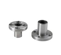 Raccord à bride, Lot de 4 roulements à bride ronde LMF6UU/LMF8UU/LMF10UU/LMF12UU/LMF13UU/LMF16UU, accouplement mouvement linéaire, tige guidage d'axe optique(LMF12UU 12mm)
