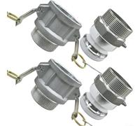 Raccord à came F+B avec corps en aluminium et filetage NPT mâle pour un couplage fiable dans les systèmes de transfert d'eau (2,5 cm)