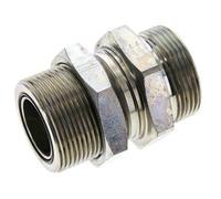 Raccord à cloison en acier zingué UN 1-11/16''-12 mâle ORFS 250 Bar - Hydraulique