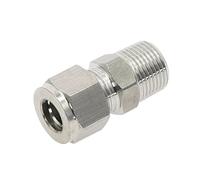 Raccord à compression à double virole en acier inoxydable SS 304 for tube de 6 mm, 8 mm, 10 mm, 12 mm, raccord de tuyau mâle NPT 1/8", 1/4", 3/8", 1/2"(9.53mm OD Tube,1/8")