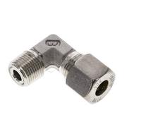 Raccord à compression coudé 90° en acier inoxydable 3/8'' NPT mâle x 10S 630 Bar DIN 2353