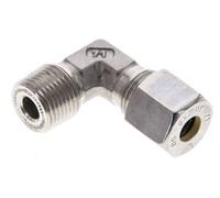 Raccord à compression coudé 90° en acier inoxydable 3/8'' NPT mâle x 8S 630 Bar DIN 2353