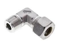 Raccord à compression coudé à 90 degrés en acier inoxydable 1/2'' NPT mâle x 15L 315 Bar DIN 2353