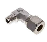 Raccord à compression coudé à 90 degrés en acier inoxydable 1/4'' NPT mâle x 12S 630 Bar DIN 2353