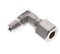 Raccord à compression coudé à 90 degrés en acier inoxydable 1/8'' NPT mâle x 8L 315 Bar DIN 2353