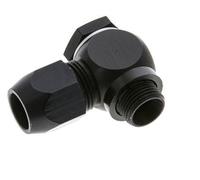 Raccord à compression coude en aluminium 14x8mm & G3/8'' avec filetage mâle 10 bar PVC et PA