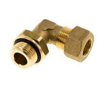 Raccord à compression coude en laiton 14mm & G1/2'' avec filets mâles 89 bar NBR Reglable DIN EN 1254-2
