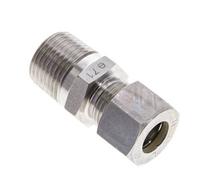Raccord à compression droit 1/2'' NPT mâle x 12L en acier inoxydable 315 Bar DIN 2353
