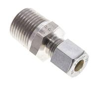 Raccord à compression droit 1/2'' NPT mâle x 8L en acier inoxydable 315 Bar DIN 2353