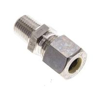 Raccord à compression droit 1/4'' NPT mâle x 10L en acier inoxydable 315 Bar DIN 2353
