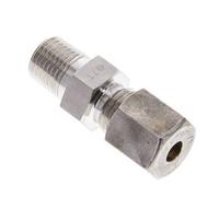 Raccord à compression droit 1/4'' NPT mâle x 6S en acier inoxydable 630 Bar DIN 2353