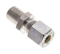 Raccord à compression droit 1/4'' NPT mâle x 8L en acier inoxydable 315 Bar DIN 2353