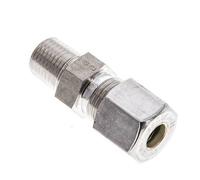 Raccord à compression droit 1/4'' NPT mâle x 8S en acier inoxydable 630 Bar DIN 2353