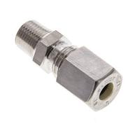 Raccord à compression droit 1/8'' NPT mâle x 6L en acier inoxydable 315 Bar DIN 2353