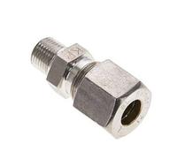 Raccord à compression droit 1/8'' NPT mâle x 8L en acier inoxydable 315 Bar DIN 2353