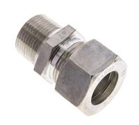 Raccord à compression droit 3/4'' NPT mâle x 22L en acier inoxydable 160 Bar DIN 2353