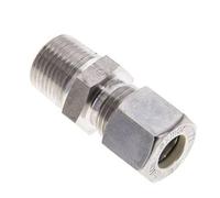 Raccord à compression droit 3/8'' NPT mâle x 10L en acier inoxydable 315 Bar DIN 2353