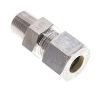 Raccord à compression droit 3/8'' NPT mâle x 12S en acier inoxydable 630 Bar DIN 2353