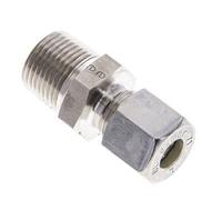 Raccord à compression droit 3/8'' NPT mâle x 8L en acier inoxydable 315 Bar DIN 2353
