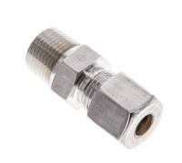 Raccord à compression droit 3/8'' NPT mâle x 8S en acier inoxydable 630 Bar DIN 2353