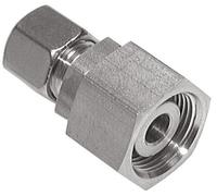Raccord à compression droit 8L et 10L en acier inoxydable avec pivot 315 bar Joint torique FKM Cône ISO 8434-1