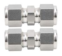 Raccord à compression en acier inoxydable 316, adaptateur de tube droit à double virole, résistance à haute pression et résistance aux vibrations, aucune soudure requise pour les (F10)