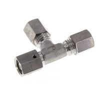 Raccord à compression en T à angle droit en acier inoxydable 6L avec pivot 315 bar FKM Réglable ISO 8434-1