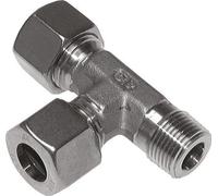 Raccord à compression en Te à angle droit 20S & G3/4'' en acier inoxydable avec filetage mâle 250 bar ISO 8434-1