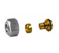 Raccord à compression - GIACOMINI - R179X041 - Blanc - Nickelé - Pour tube PER/PB