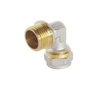 SOMATHERM FOR YOU, Coude à visser pour tube multicouche Ø16 Mâle 15/21 - Raccordement facile sans outil, étanchéité par joints toriques, pression max 10 bars, température 5°C à 90°C