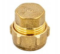 Raccord À Compression Pour Tube Cuivre Avec Bouchon 15 mm - Raccord En Laiton Certifié DVGW - Pour Chauffage, Eau, Installations Solaires Et Air Comprimé