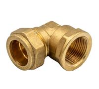 Raccord de serrage pour tube en cuivre 90° coudé IG 15 x 1/2" - Raccord à bague de serrage en laiton certifié DVGW - Raccord de tuyau pour chauffage, eau, solaire, air comprimé
