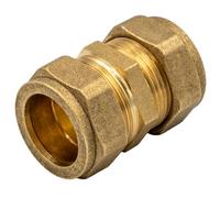 Raccord À Compression Pour Tube Cuivre Manchon 28x28 mm - Raccord En Laiton Certifié DVGW - Pour Chauffage, Eau, Installations Solaires Et Air Comprimé