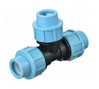 Raccord à Compression PP, connecteur de tuyau d'eau en plastique de 20mm, vanne serrage pour tuyaux PE, connecteur serrage en T 20 MM | Pièces et connecteurs