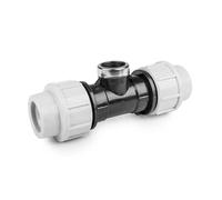 Raccord à compression Té fileté Femelle 90 ° PE 32mm / GW 1"