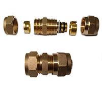 Raccord à compression - Tube en cuivre sur tube composite multicouche Pex (CU22mm-Pex 16mm)