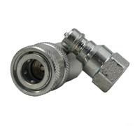 Raccord à dégagement rapide NPT pour connecteur d'accouplement hydraulique ISO A - Ensemble d'adaptateurs en acier au carbone pour tracteurs, pelleteuses, plates-formes minières - Tailles 6,35 mm, 9,5