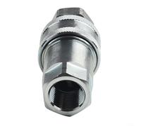 Raccord à dégagement rapide NPT pour connecteur d'accouplement hydraulique ISO A - Ensemble d'adaptateurs en acier au carbone pour tracteurs, pelleteuses, plates-formes minières - Tailles 6,35 mm, 9,5