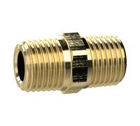 Raccord à double filetage, R 1 1/4 a, R 1/2 A, SW 44, laiton, pression de travail max. 25 bars, tampon de fonctionnement. Charge maximale : 150°C