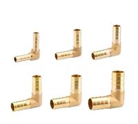 Raccord à Embout Cannelé en Laiton, Connecteur coudé à réduction égale for tuyau en laiton, adaptateurs 90 degrés for carburant 6-16mm, 5 pièces(12-12mm)