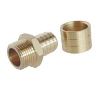 Somatherm Raccord mâle PER à glissement 16 mm x 12/17 (3/8") Fixoconnect – NF, montage facile, 10 bar