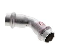 Raccord à sertir coudé 45deg - 15mm Femelle - Acier inoxydable