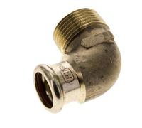 Raccord à sertir coude 90deg - 22mm Femelle & R 1'' Mâle - Alliage de cuivre