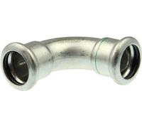 Raccord a sertir en inox coude 90°, DN 28 contour M fem x fem