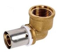 Raccord à sertir pour PER coude 90° à visser F 15x21 16 Gris G