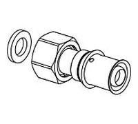 Raccord à sertir Uponor S-Press PLUS 1070607 25 x G 1 IG