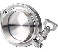 Raccord à souder sanitaire en acier inoxydable 304 avec bride Tri Clamp, bouchon et joint en silicone - Diamètre extérieur de tuyau de 19 à 168 mm(57mmx77.5)